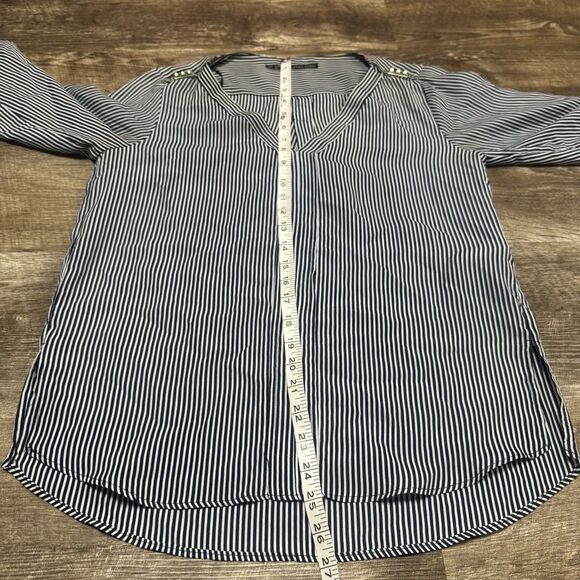 Zara Basic Striped Blouse Size Medium - Picture 6 of 8